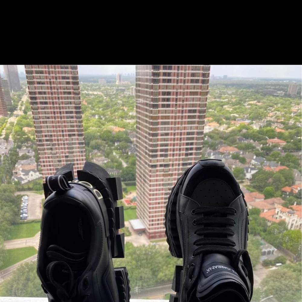 men shoes Dolce & Gabbana “Super King” Black Sneakers Shoes Men’s Size